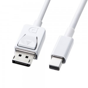 ミニ-DisplayPort変換ケーブル（ホワイト）