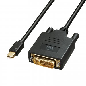 ミニDisplayPort-DVI変換ケーブル 2m