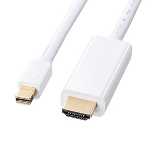 ミニDisplayPort-HDMI変換ケーブル（ホワイト・2m）