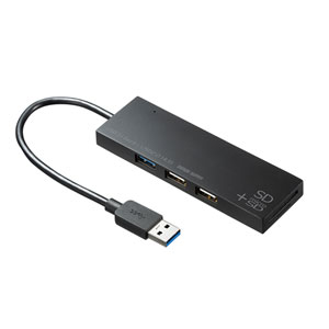 USB3.1+2.0コンボハブ　カードリーダー付き