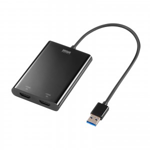 USB-HDMIディスプレイアダプタ(4K×2画面出力)