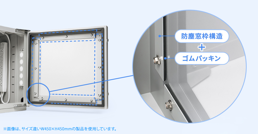 塩ビ窓の隙間をしっかり埋める防塵窓枠構造
