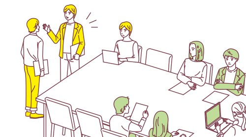 参加者に対して、デスクが広すぎる